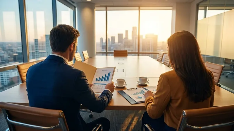 Advisory meeting seen from behind at a bright conference table, How to Get Government Contracts in Missouri